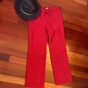 Banana Republic Red: trouser wide leg Pants